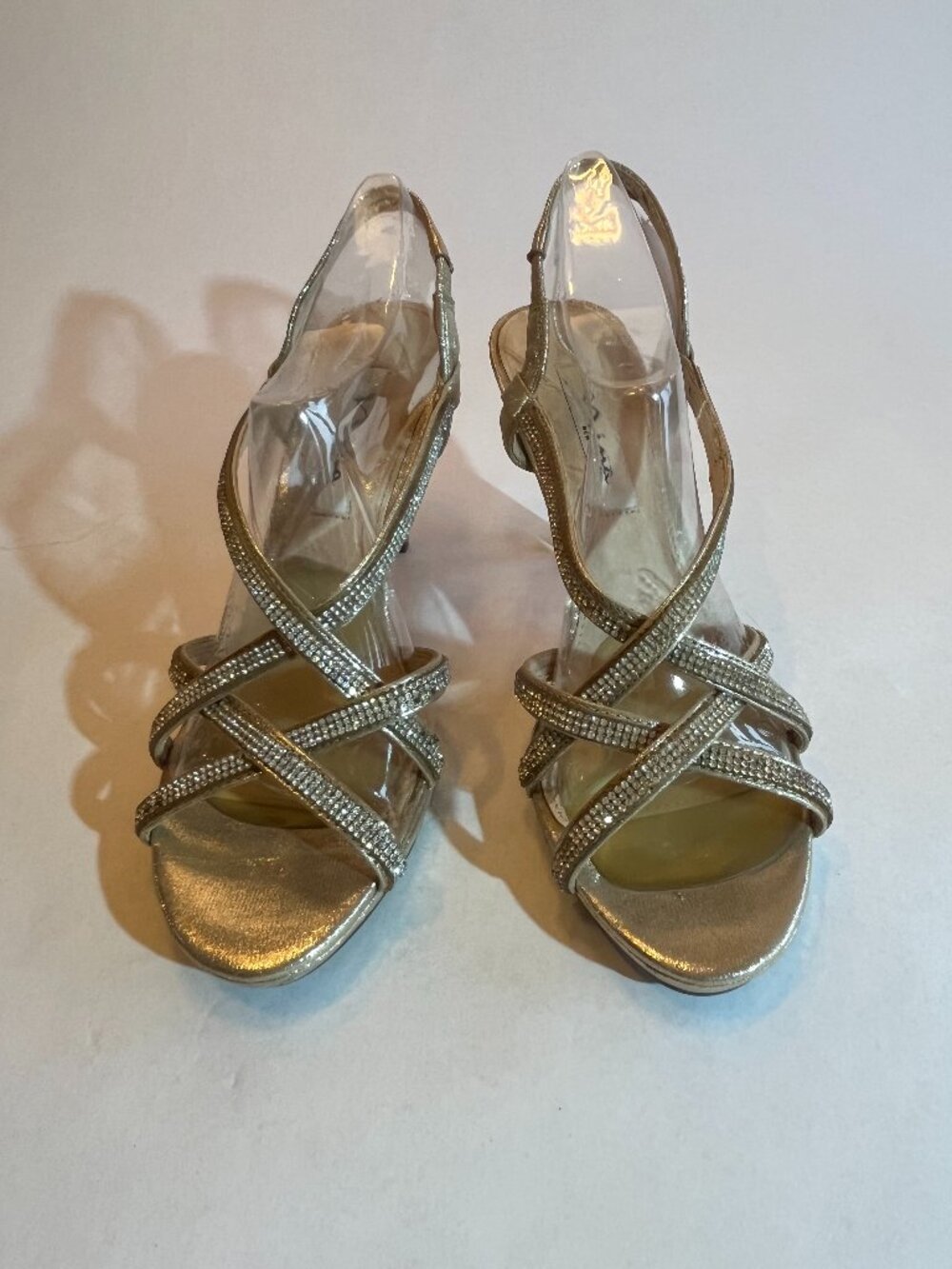 sparkling strappy heeled sandals